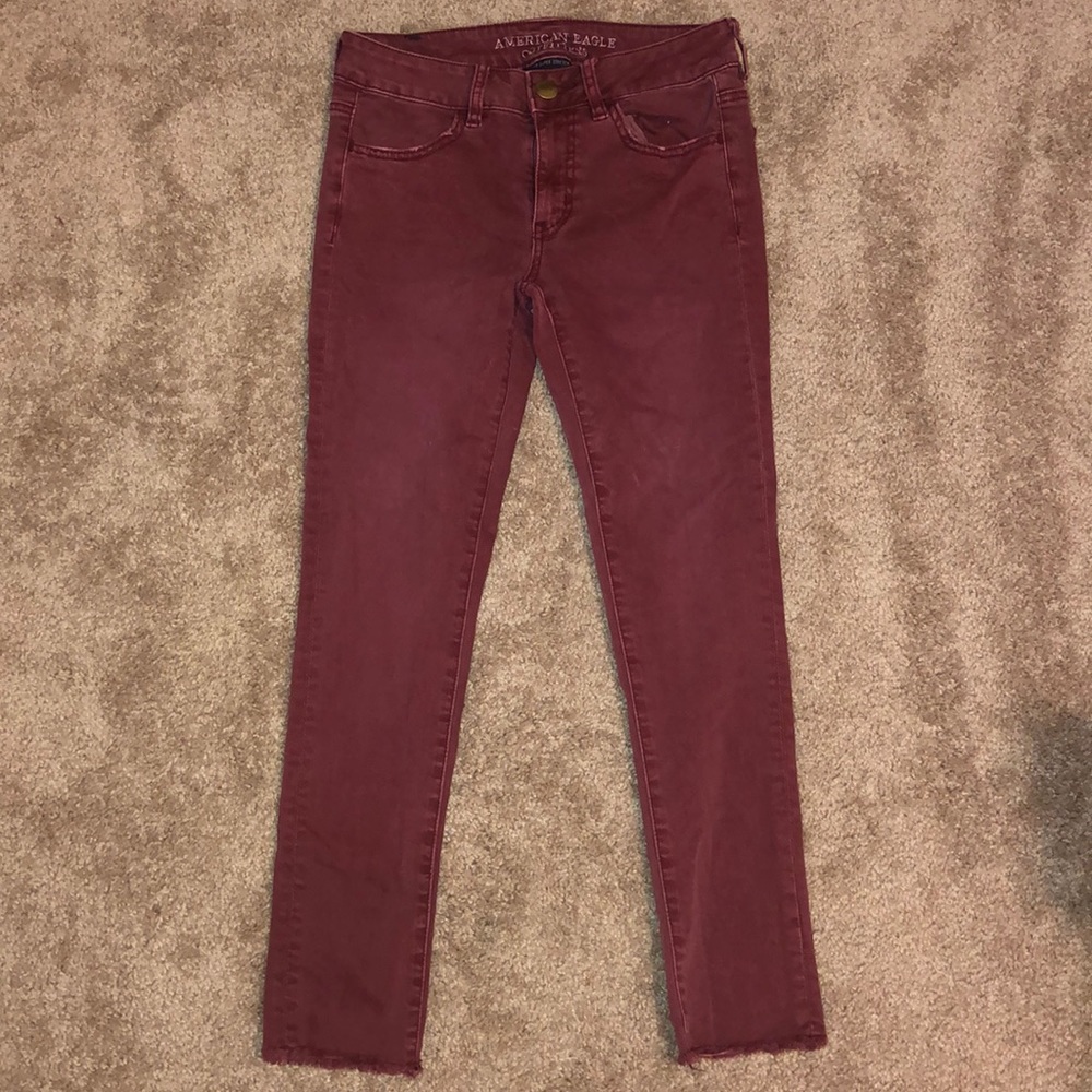 Dark red jegging crop size 2